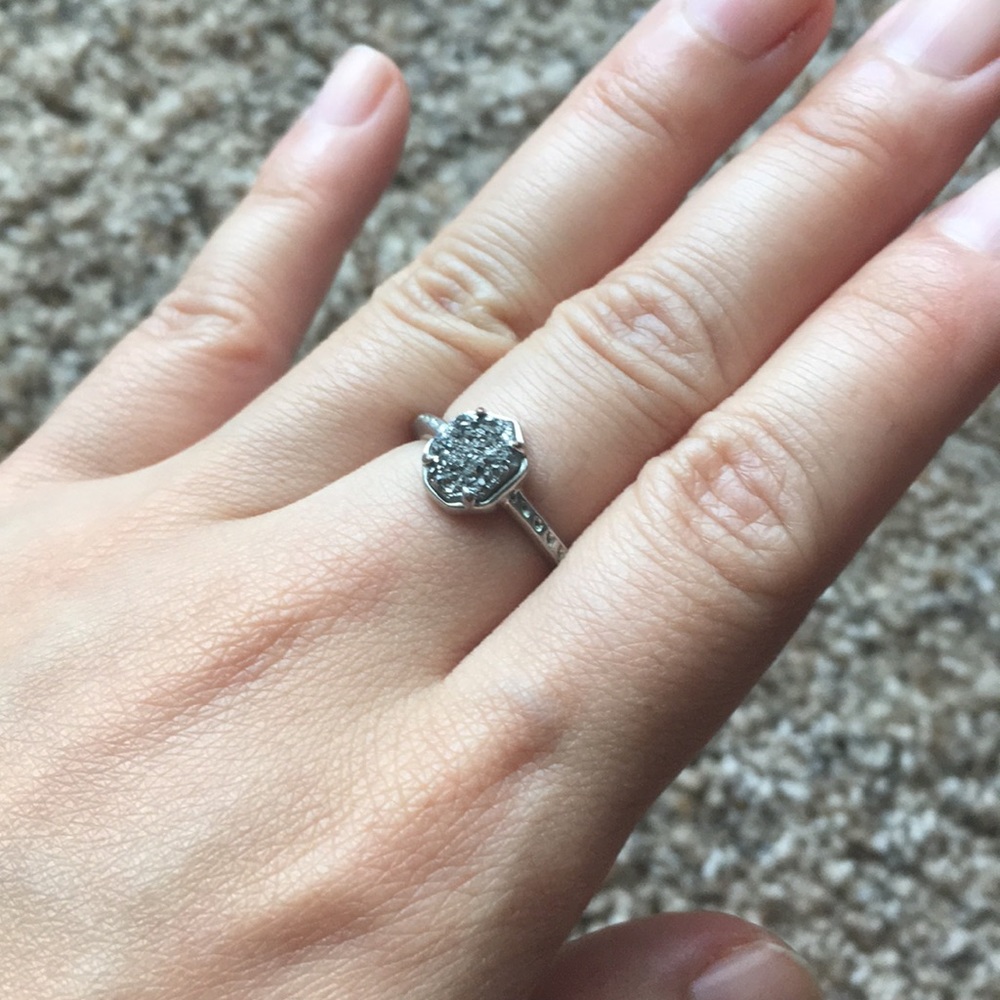 Kendra Scott Platinum Drusy Ring